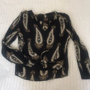 Long sleeve paisley shirt